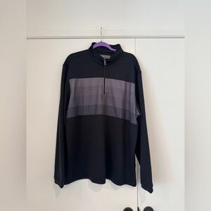 Pebble Beach Men’s XXL Dry Luxe Performance Quarter Zip | Black